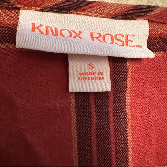 Women’s Bishop Sleeve A-Line Dress, Knox Rose, Brown Plaid - Picture 2 of 3